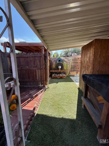 a view of outdoor space with seating