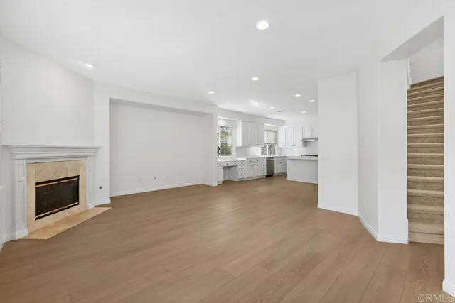 a view of kitchen and refrigerator in a kitchen