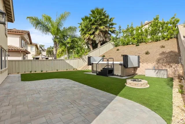 a view of a house with a swimming pool and a yard