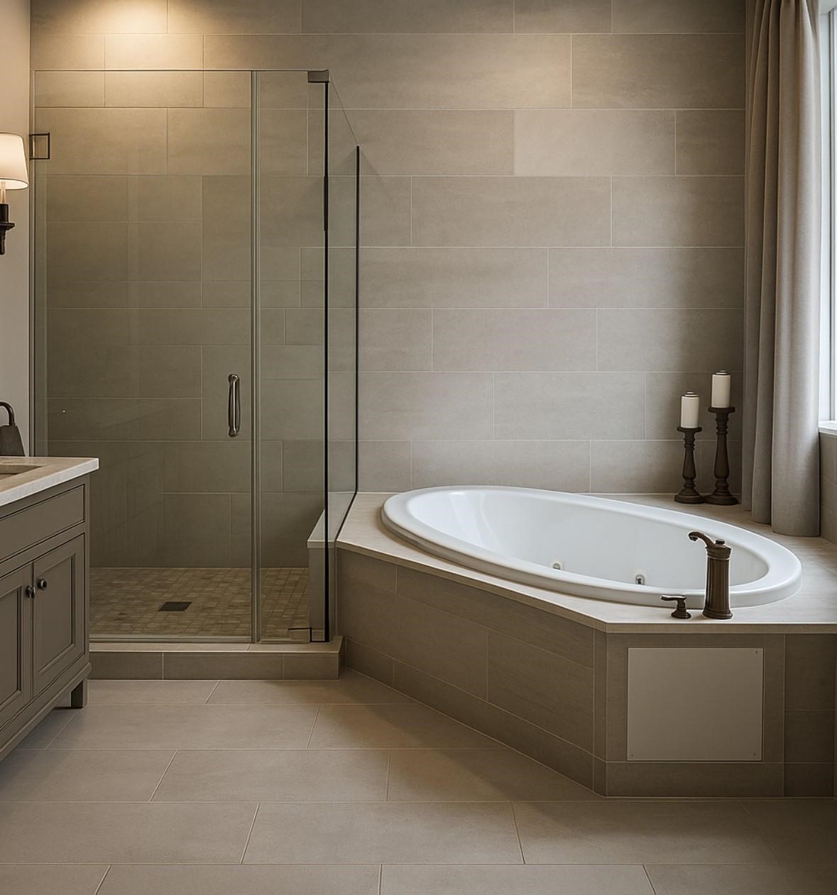 3515 Yupon Street Houston, TX 77006 - Photo 20 of 41 a bathroom with a tub and a shower