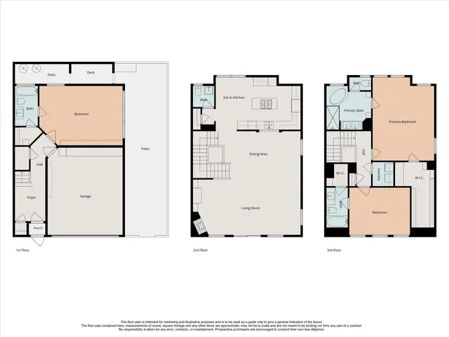 a view of a balcony with wooden fence and two potted plants