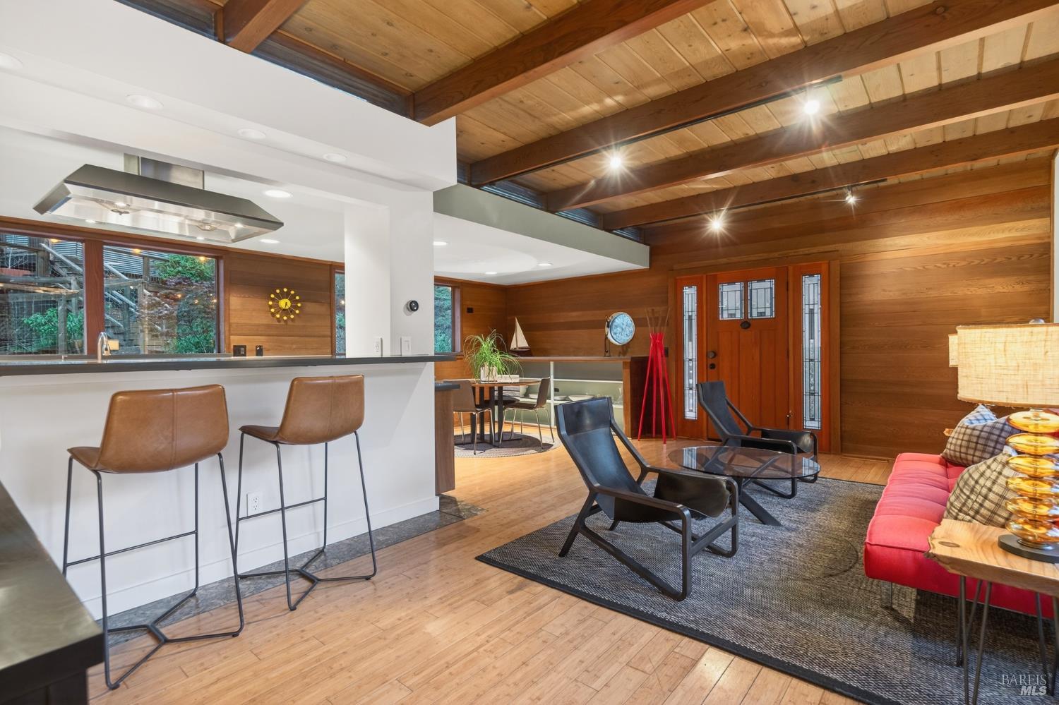 116 Hill Road Glen Ellen, CA 95442 - Photo 5 of 48 Flowing, open plan with outlooks and accesses to the outdoors. Residence has forced air heat and air conditioning.