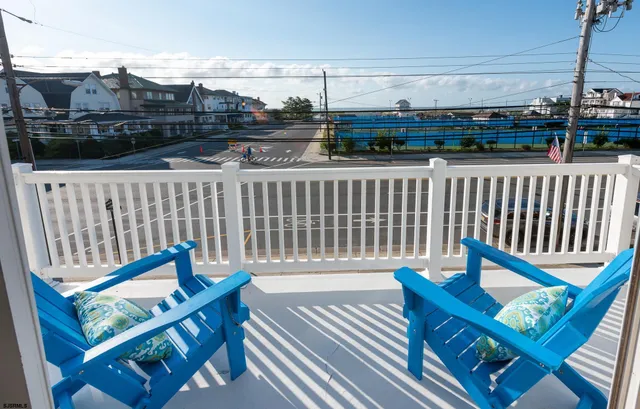 a view of a chair in the roof deck