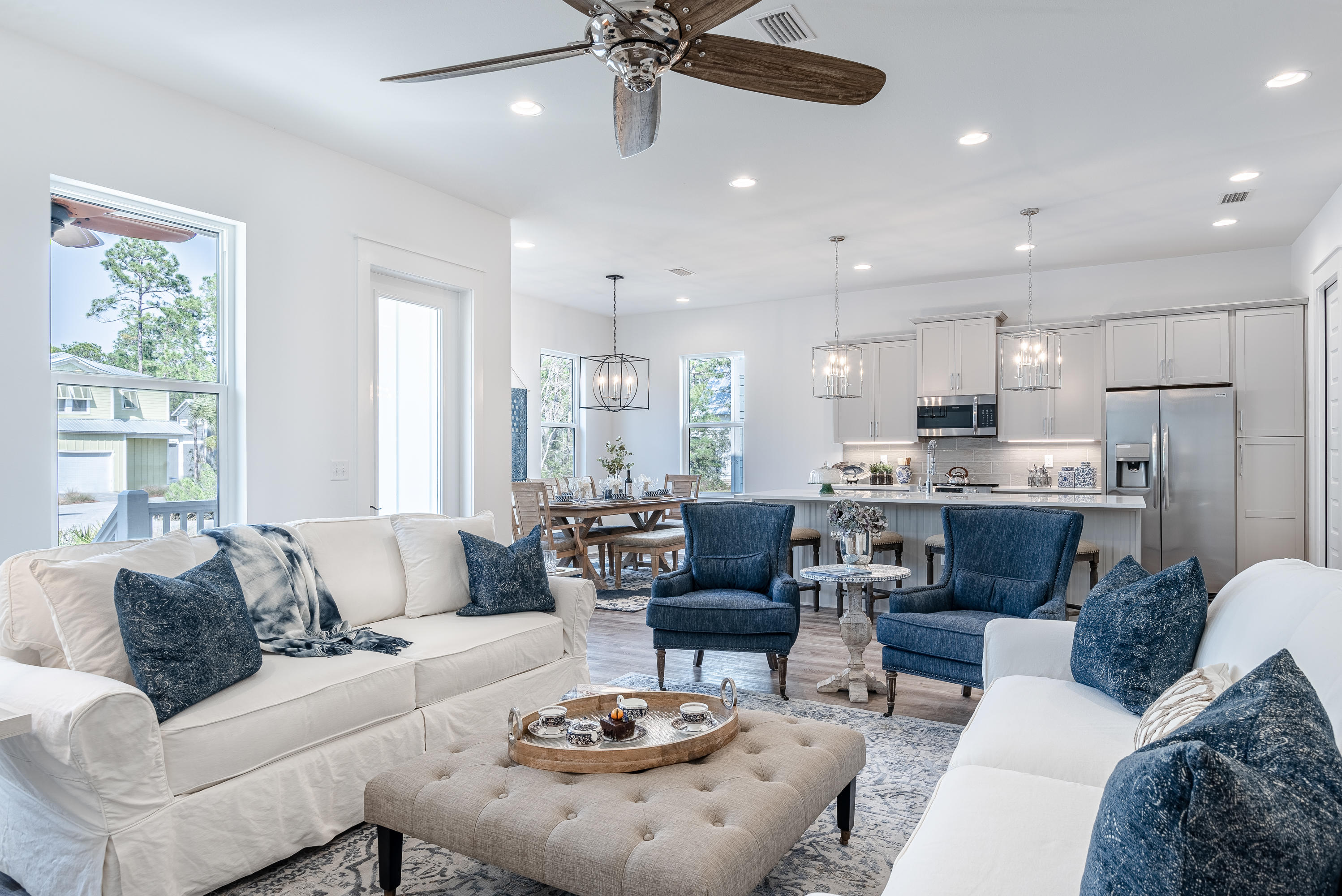 143 Marlberry Santa Rosa Beach Santa Rosa Beach, FL 32459 - Photo 24 of 53 a living room with furniture kitchen view and a large window