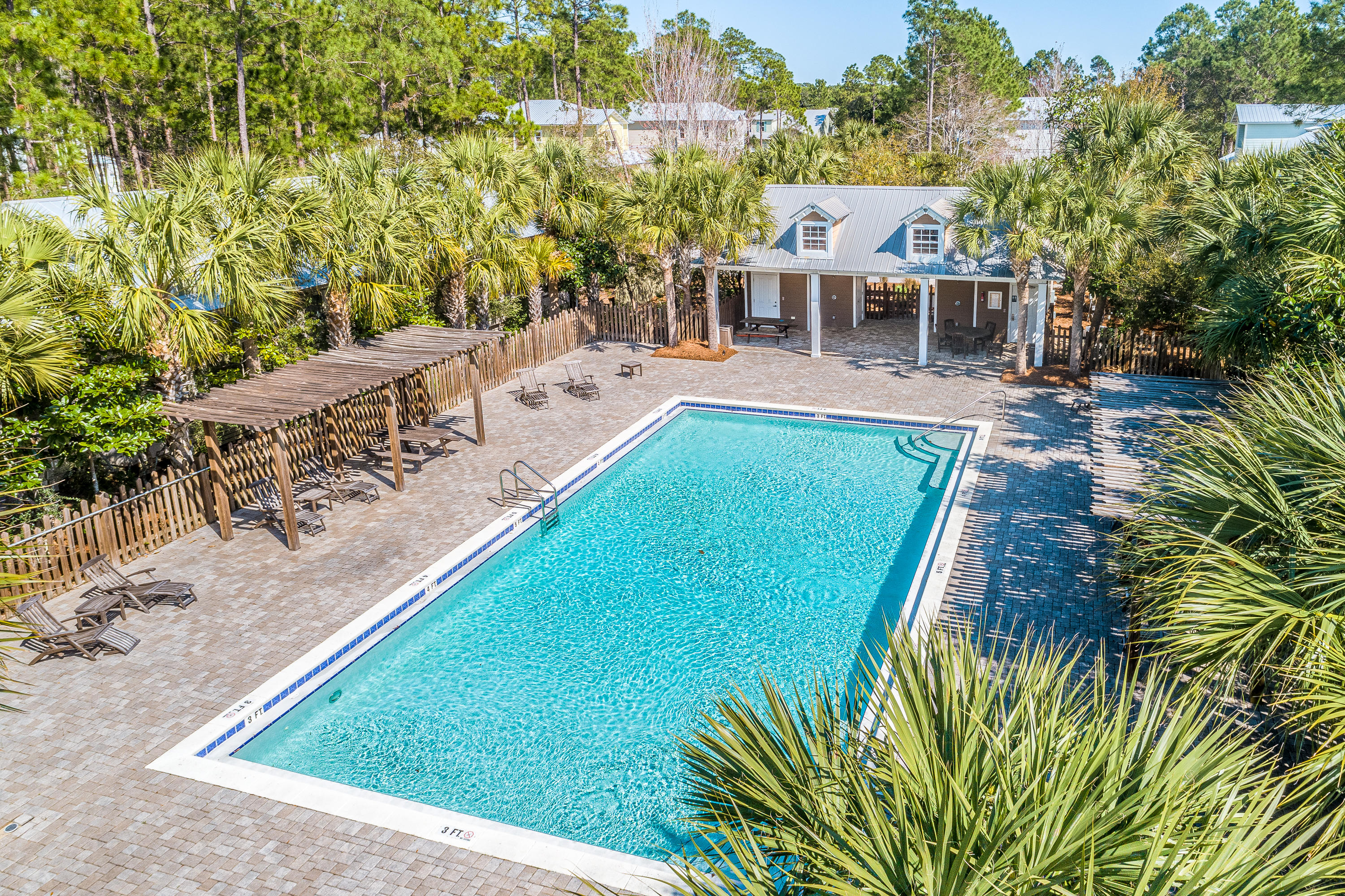 143 Marlberry Santa Rosa Beach Santa Rosa Beach, FL 32459 - Photo 46 of 53 an aerial view of a house with a garden