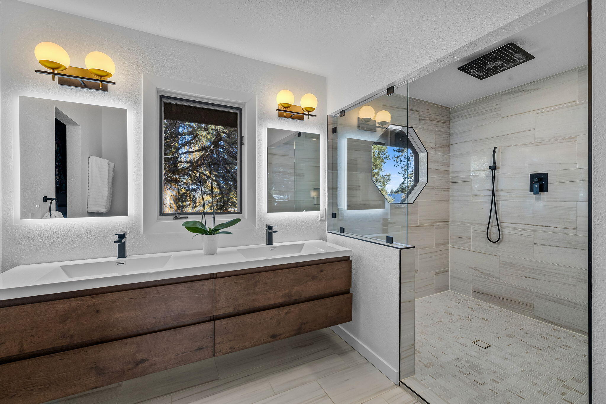 60340 Arnold Market Road Bend, OR 97702 - Photo 14 of 55 Gorgeous step-in shower with views!