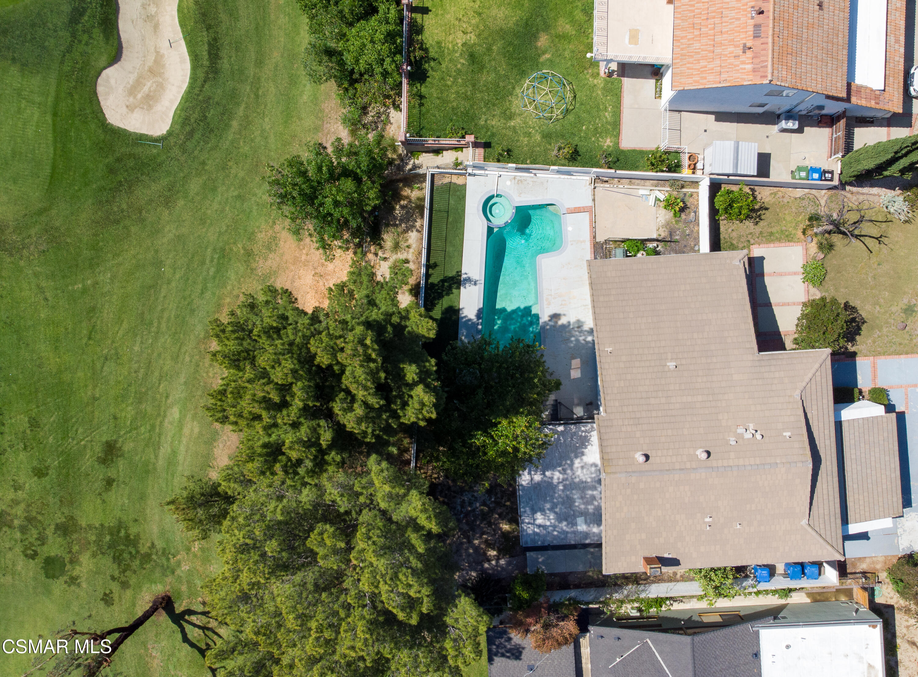 11723 Porter Valley Drive Porter Ranch, CA 91326 - Photo 59 of 64 an aerial view of a house with a yard