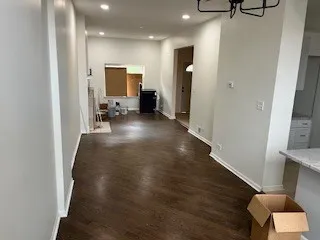 a view of livingroom with furniture and wooden floor