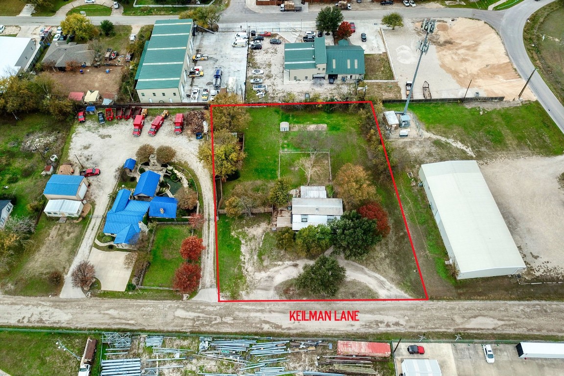 20500 Keilman Lane Pflugerville, TX 78660 - Photo 5 of 36 Aerial Photo showing property parcel with surrounding commercial properties