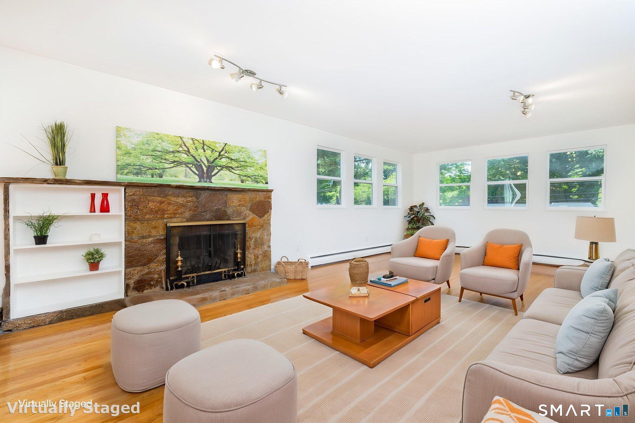 2 Barn Hill Road Bloomfield, CT 06002 - Photo 3 of 40 Living room with beautiful fire place.