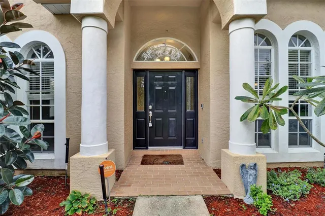 a view of a door with a door