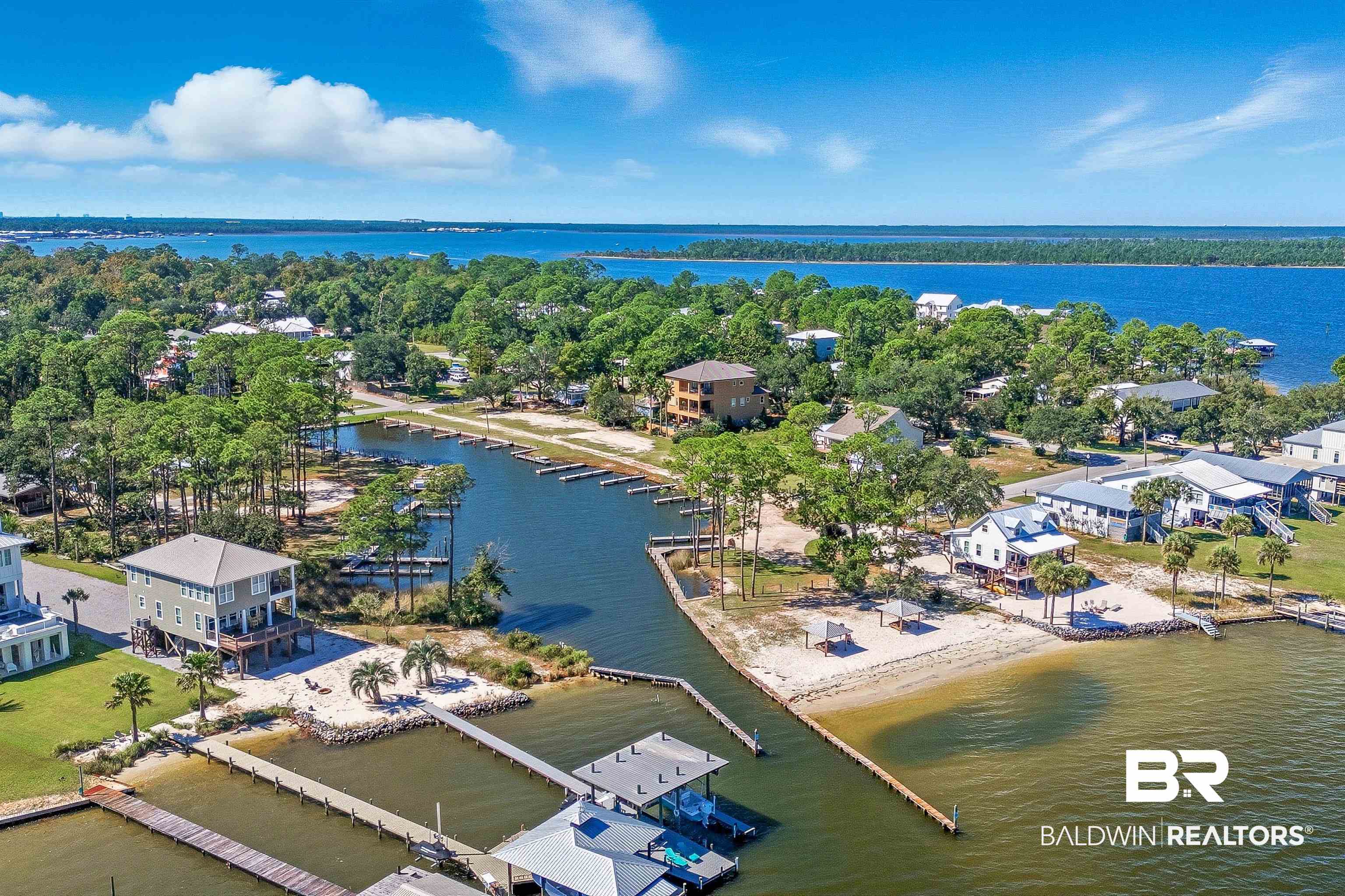 5310 Pine Road Orange Beach, AL 36561 - Photo 31 of 46 Bird's eye view of a large body of water