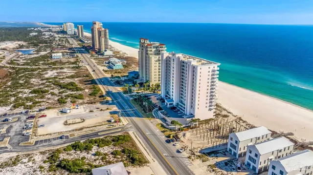 a view of a city with tall buildings