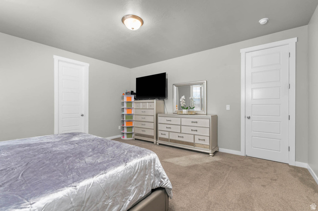 5686 Duke Lane Tooele, UT 84074 - Photo 18 of 38 Bedroom with light colored carpet and baseboards