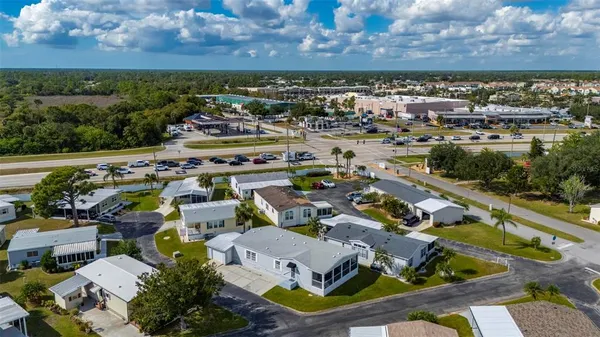 an aerial view of multiple house