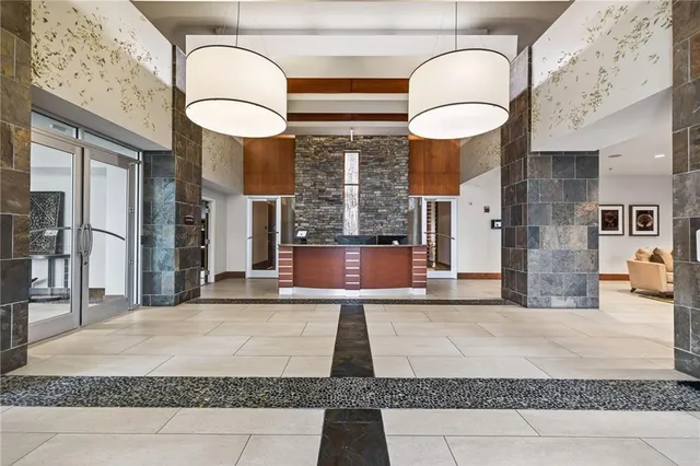 a view of a multi story building