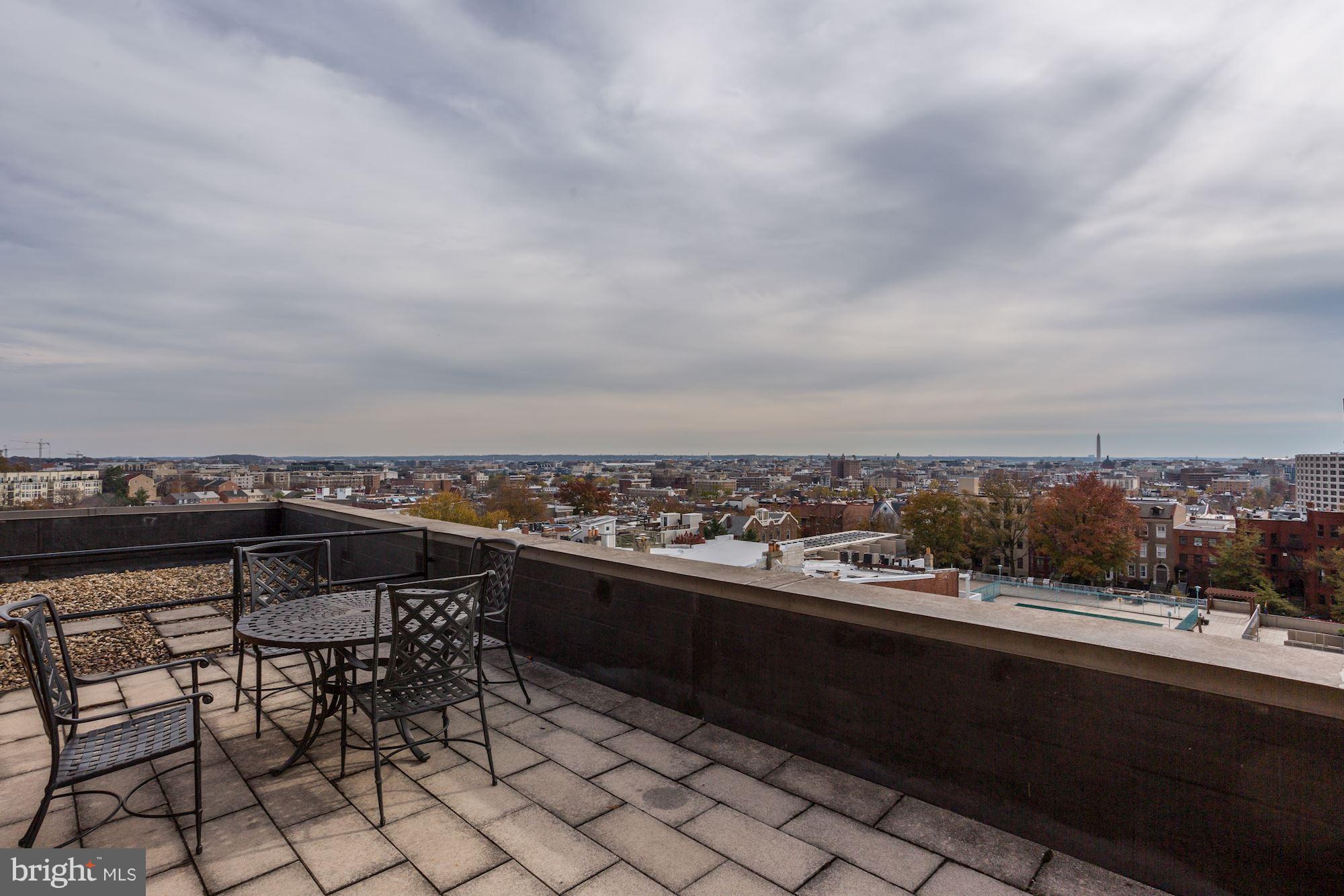 1880 Columbia Road Northwest, Unit 504 Washington, DC 20009 - Photo 22 of 30 Rooftop deck with views of monuments