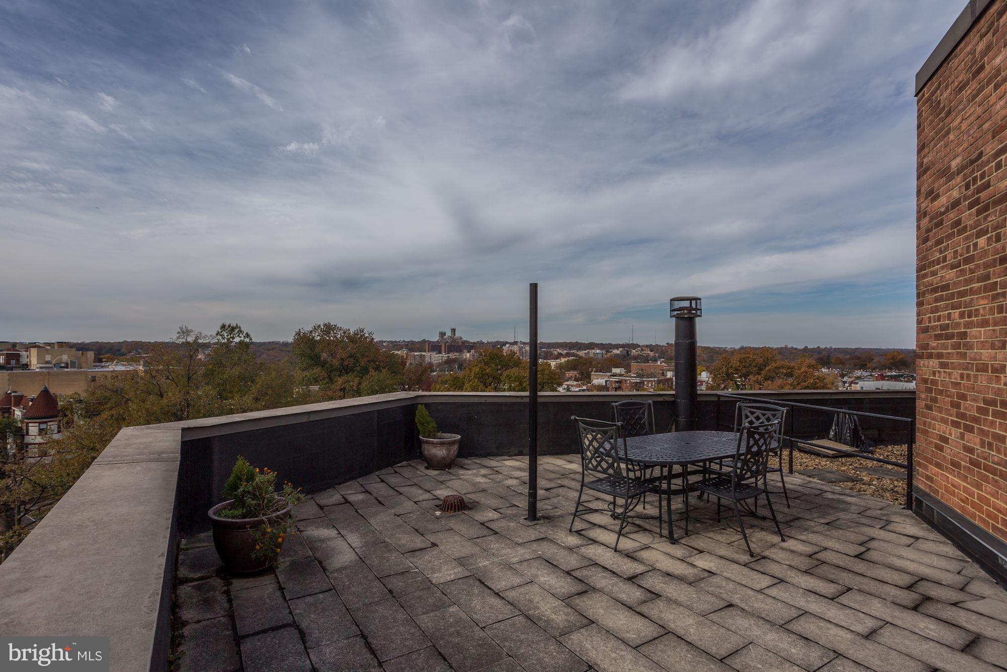 1880 Columbia Road Northwest, Unit 504 Washington, DC 20009 - Photo 24 of 30 Rooftop deck looking towards the National Cathedra