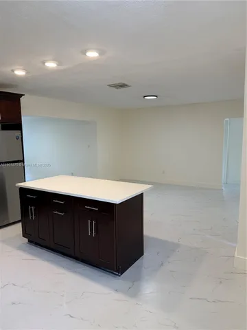 a room with a cabinets