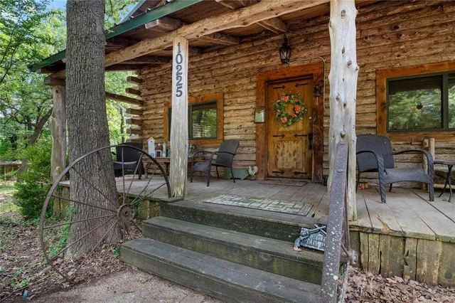a outdoor living space with furniture