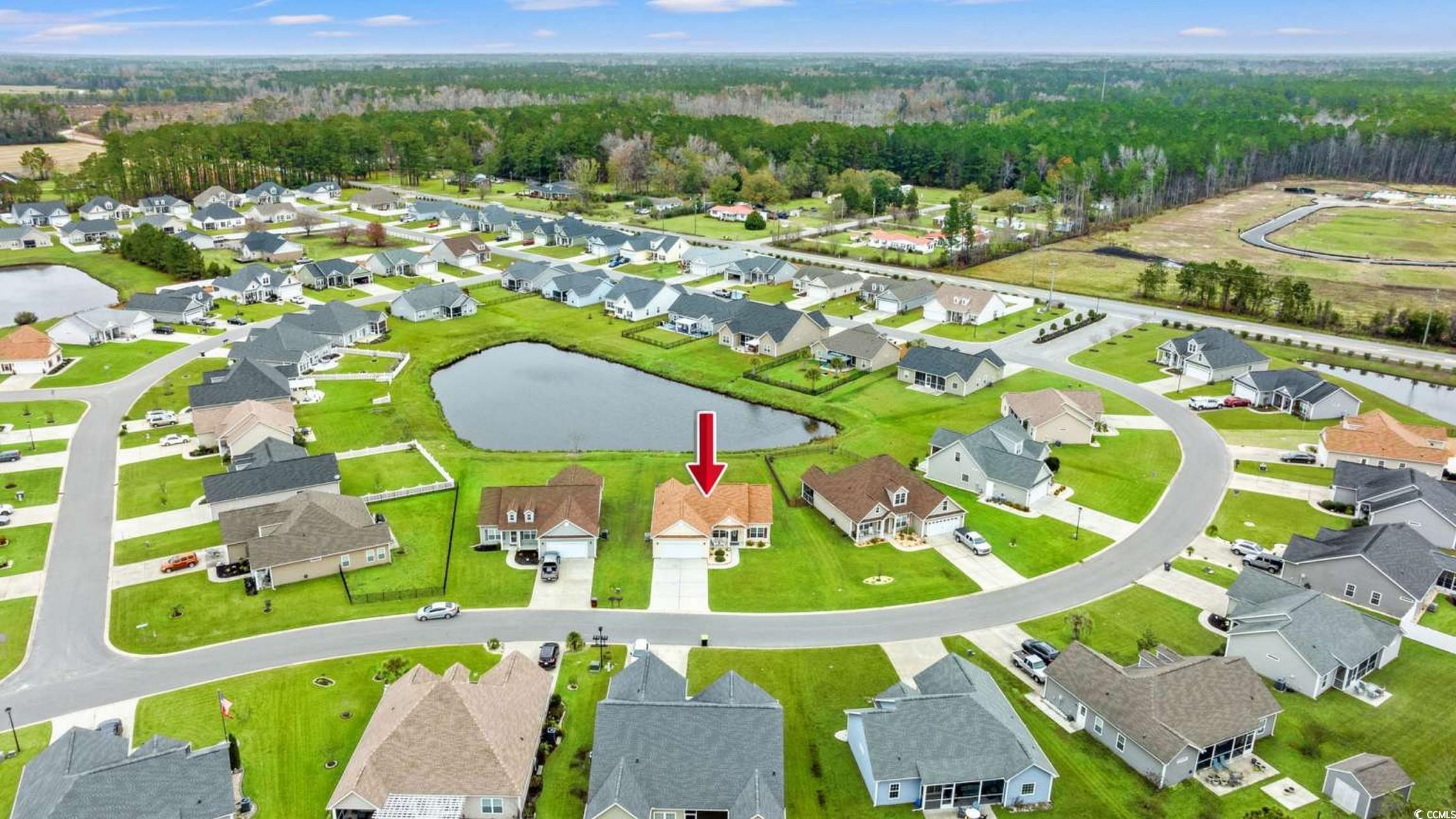 286 Copperwood Loop Conway, SC 29526 - Photo 36 of 40 Aerial view of residential area with a large body of water