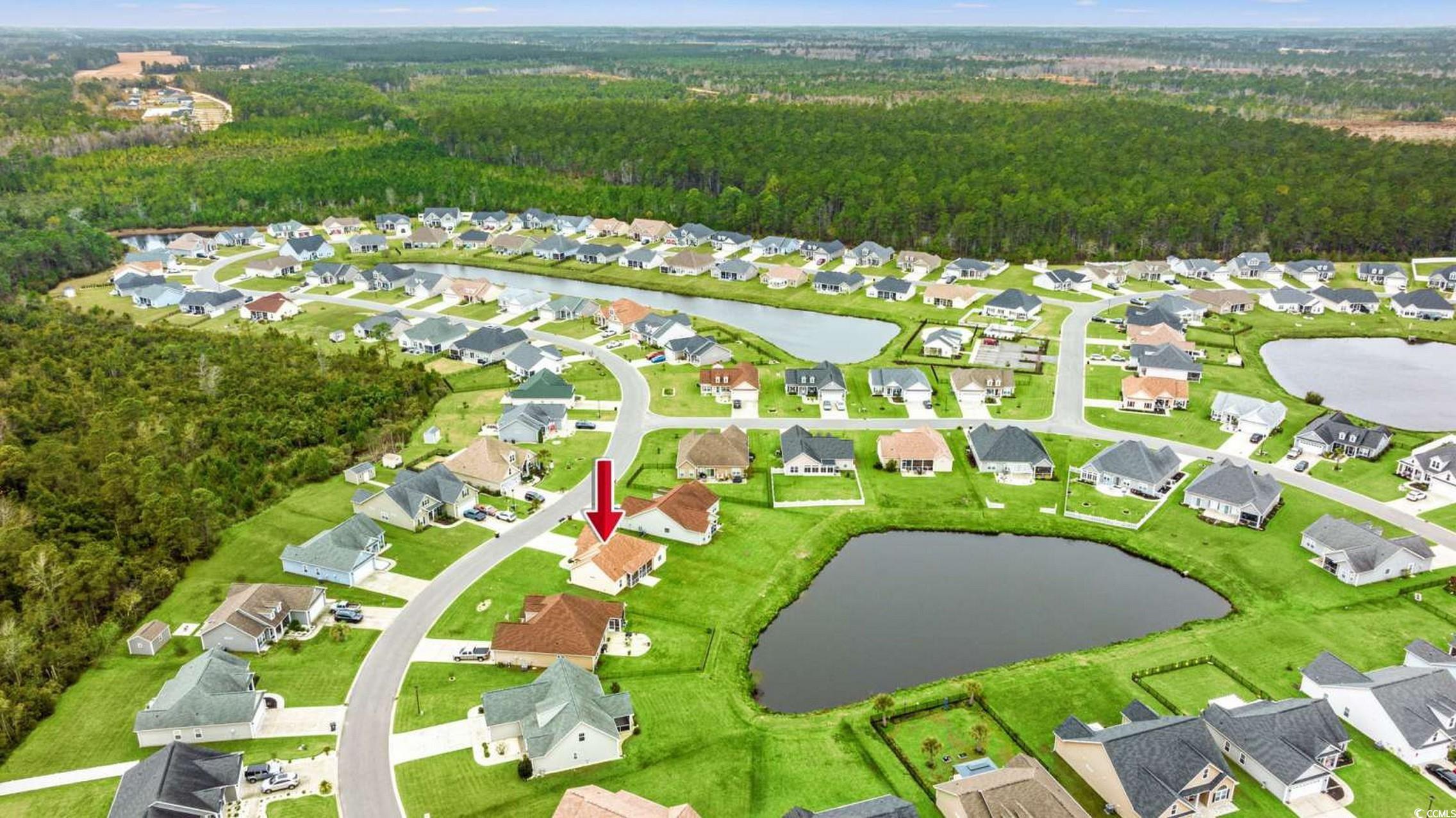 286 Copperwood Loop Conway, SC 29526 - Photo 40 of 40 Aerial view of residential area with a nearby body of water