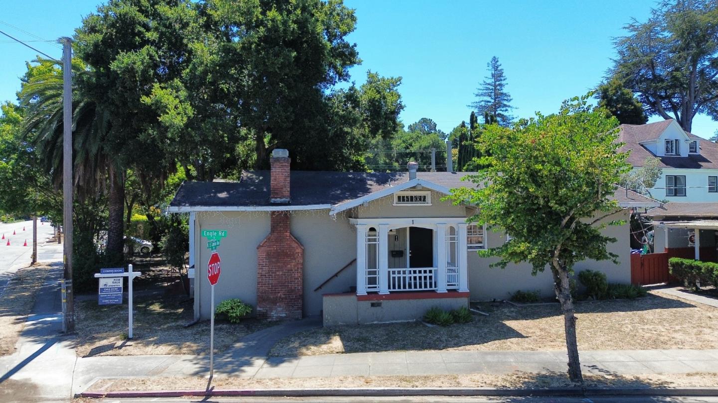 1 Engle Road San Mateo, CA 94402 - Photo 3 of 6 a front view of a house with garden