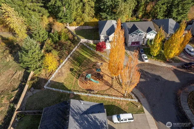 an outdoor space with furniture