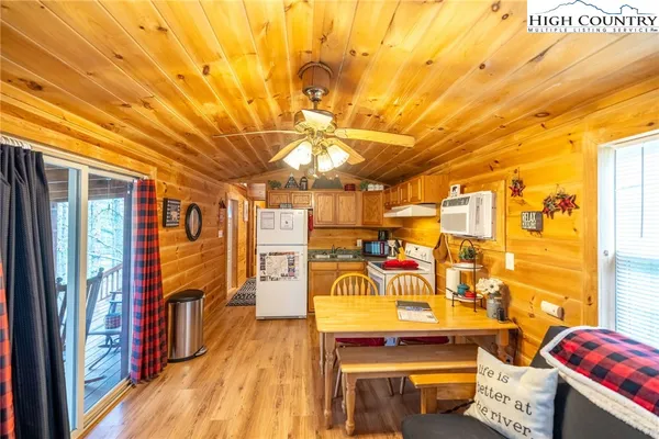 a view of a bathroom with a glass door