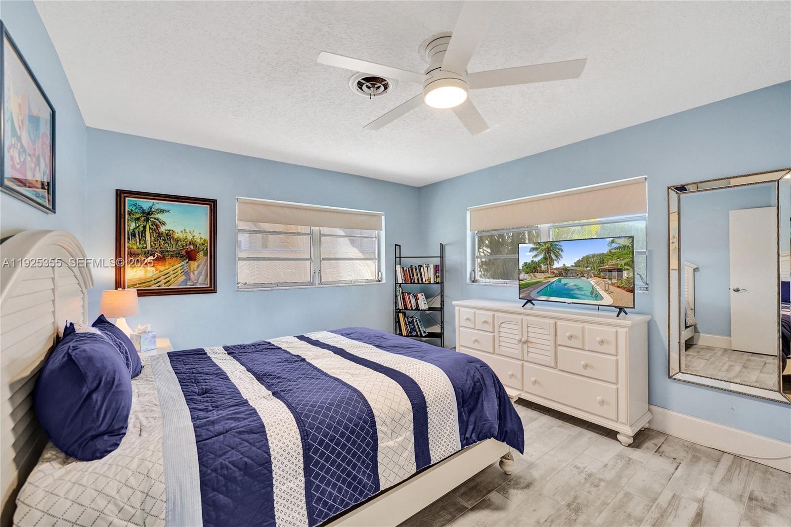 4060 Northeast 26th Avenue Lighthouse Point, FL 33064 - Photo 20 of 34 a bedroom with a bed and a painting on the wall