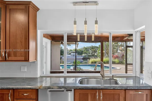 a view of a livingroom with a staircase