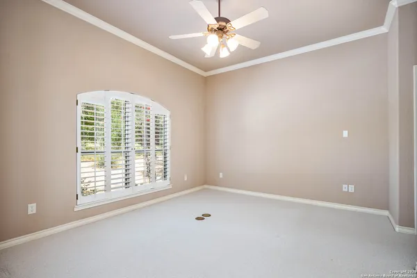 an empty room with a window