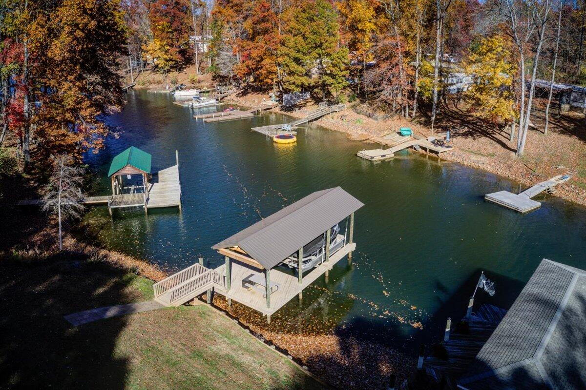 448 Lakeside Road Penhook, VA 24137 - Photo 3 of 51 an aerial view of a house with a lake view