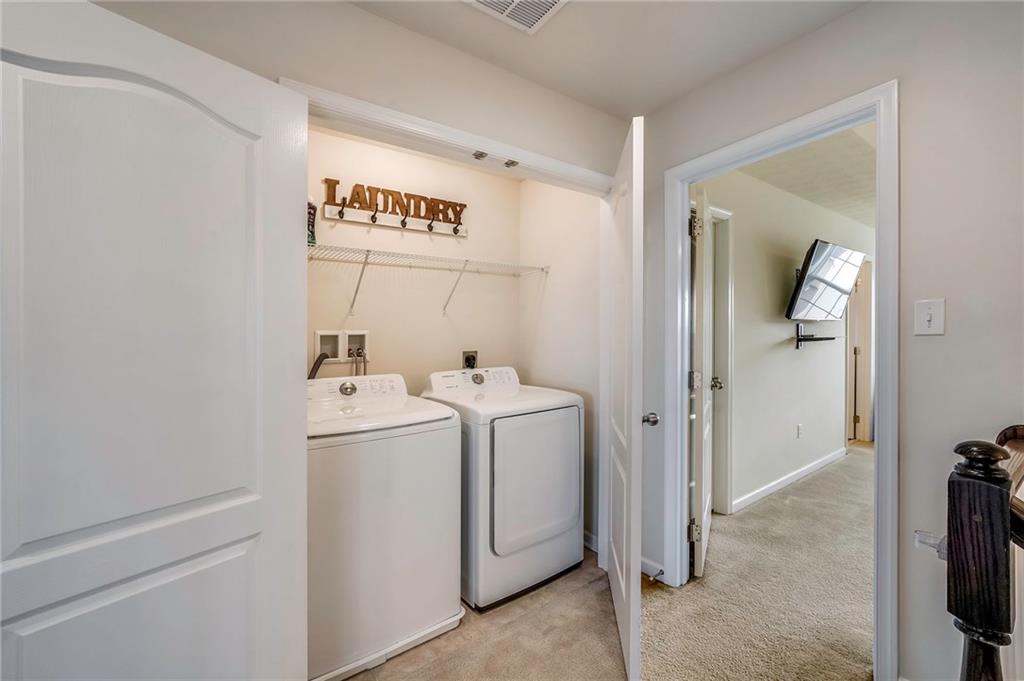 21 Roosevelt Drive McKees Rocks, PA 15136 - Photo 11 of 17 LAUNDRY AREA OFF UPSTAIRS HALLWAY. WASHER AND DRYER STAY.