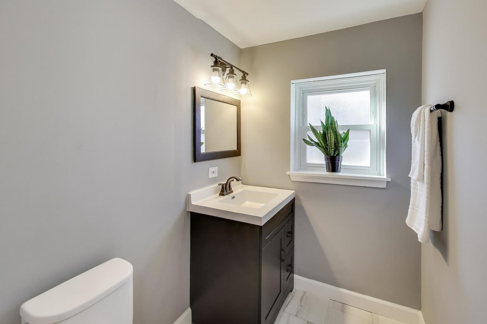 046 North Page Street Winfield, IL 60190 - Photo 22 of 32 a bathroom with a sink toilet and mirror