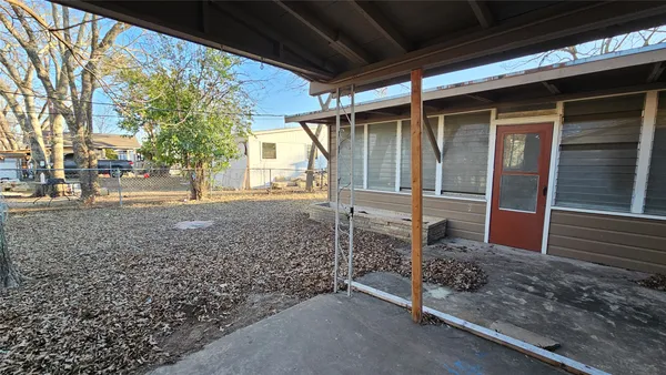 a backyard of a house