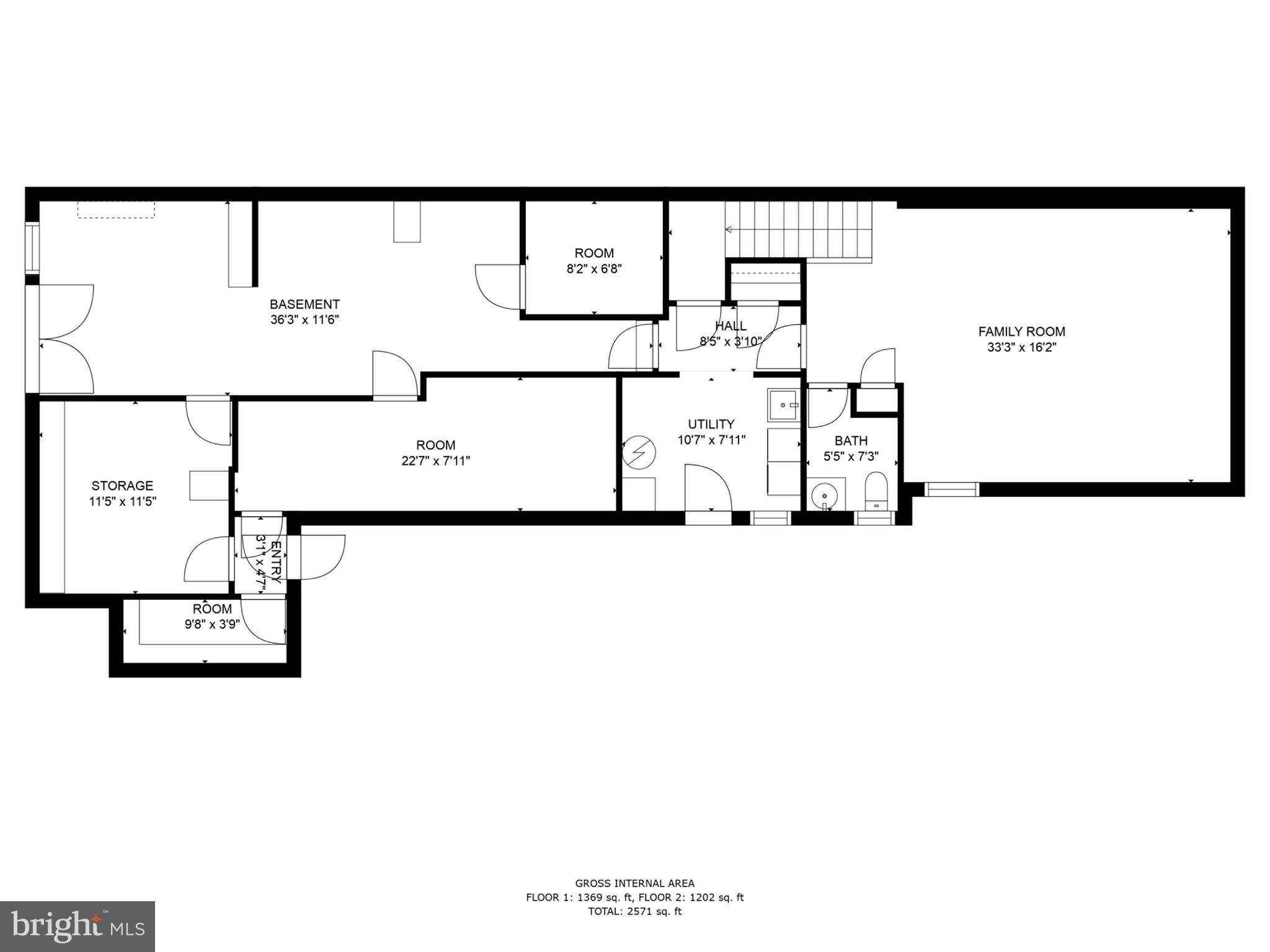 125 Bickley Road Glenside, PA 19038 - Photo 38 of 39 Floor Plan - Finished Basement
