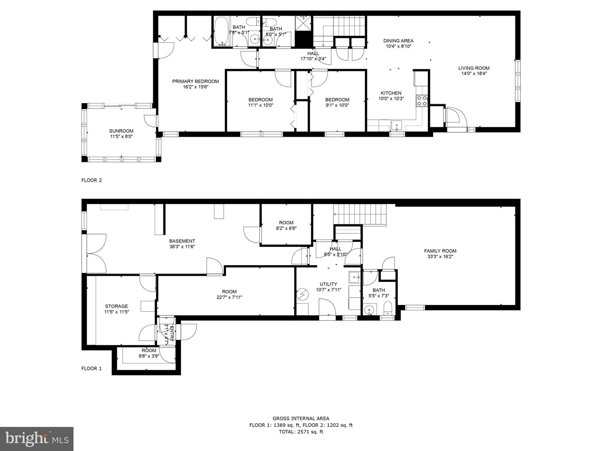 125 Bickley Road Glenside, PA 19038 - Photo 39 of 39 Floor Plan - Both Levels