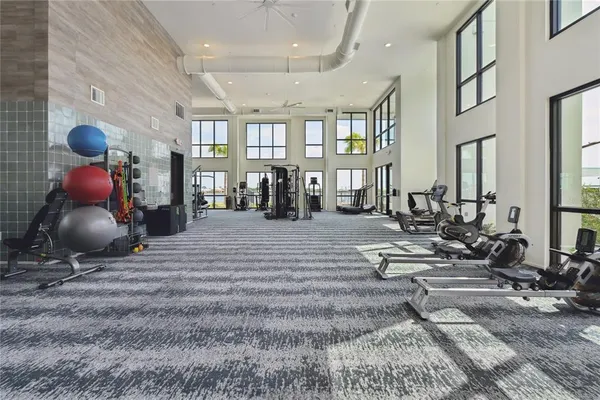 a very nice looking room with a large mirror