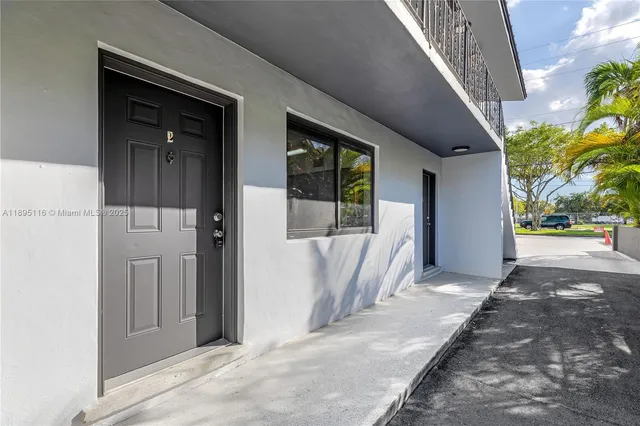 a view of a house with a small space