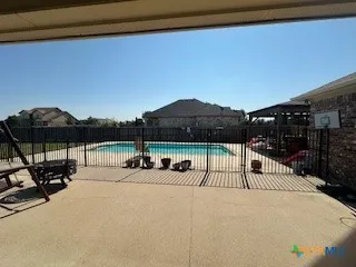 a view of outdoor space and deck kitchen