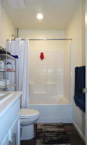 a view of a bathroom with a bathroom