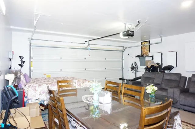 a view of a living room with furniture