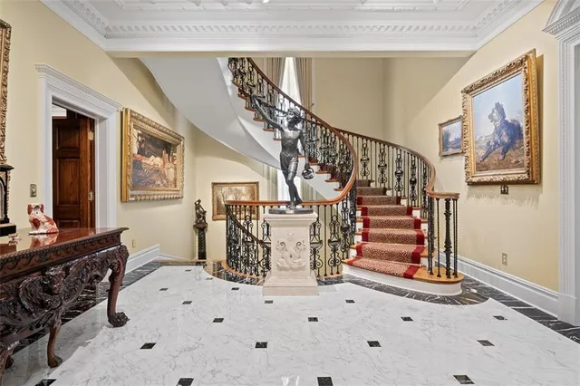a view of entryway livingroom and hall
