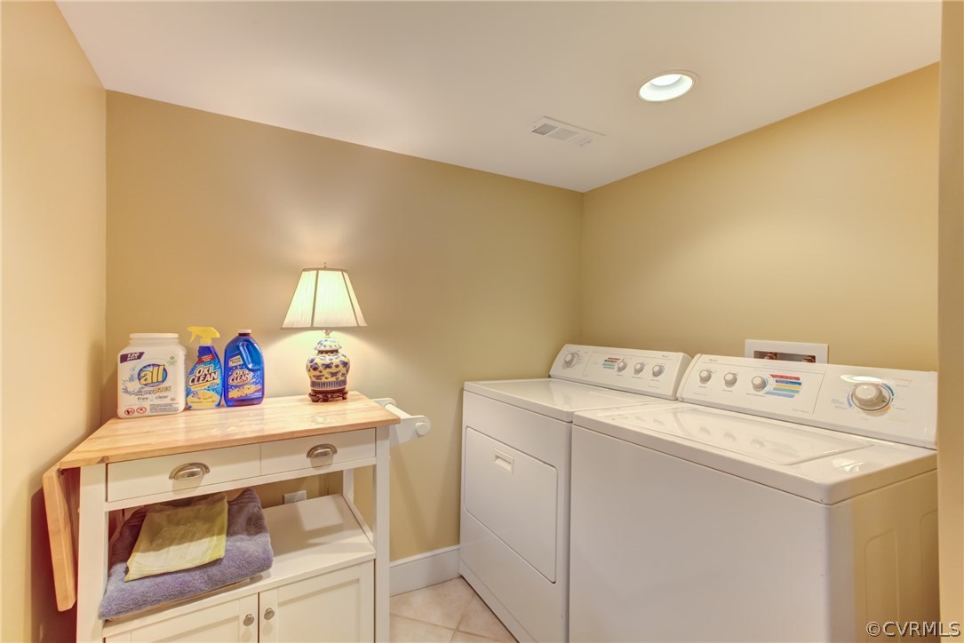 7716 Brookside Road Richmond, VA 23229 - Photo 23 of 27 Laundry room with recessed lighting, washer and dr