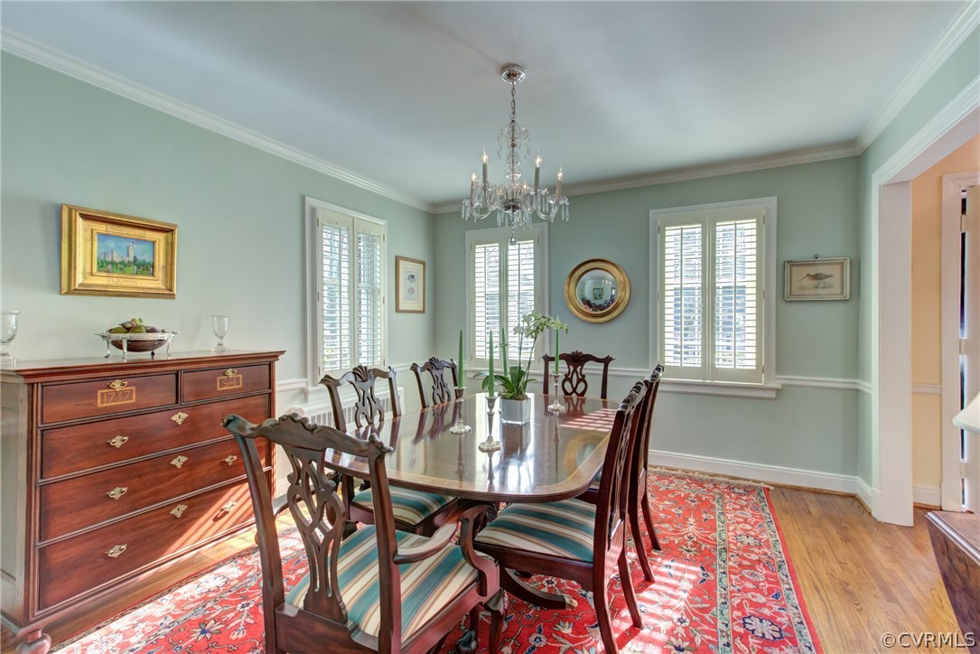 7716 Brookside Road Richmond, VA 23229 - Photo 10 of 27 Plantation shutters and chandelier