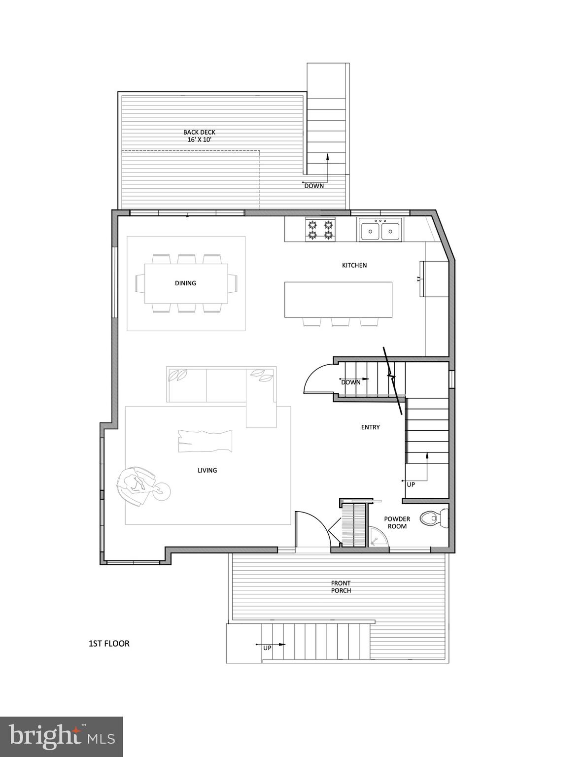 34 Ritchie Avenue Silver Spring, MD 20912 - Photo 70 of 72 1st Floor- Floor Plan