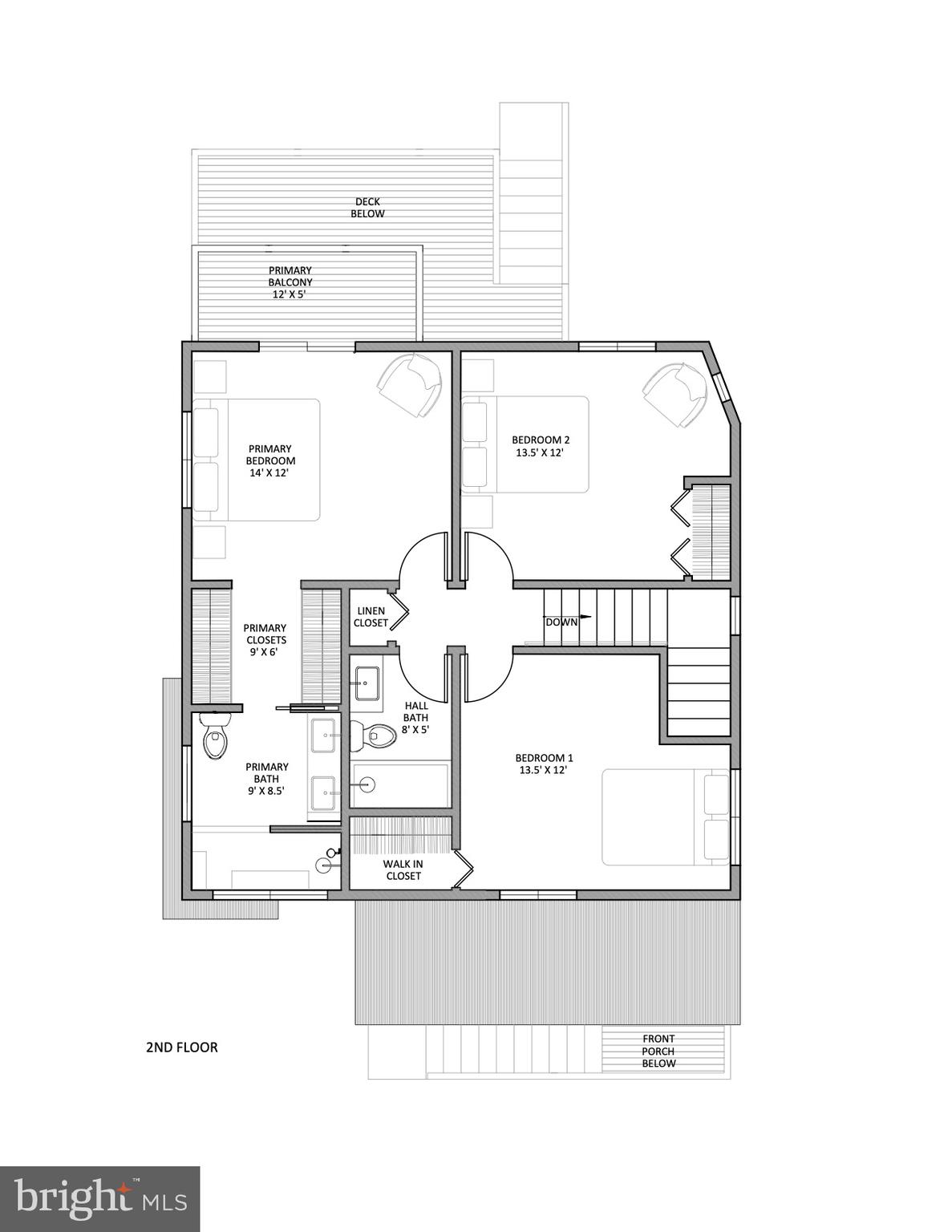 34 Ritchie Avenue Silver Spring, MD 20912 - Photo 71 of 72 2nd Floor Plan