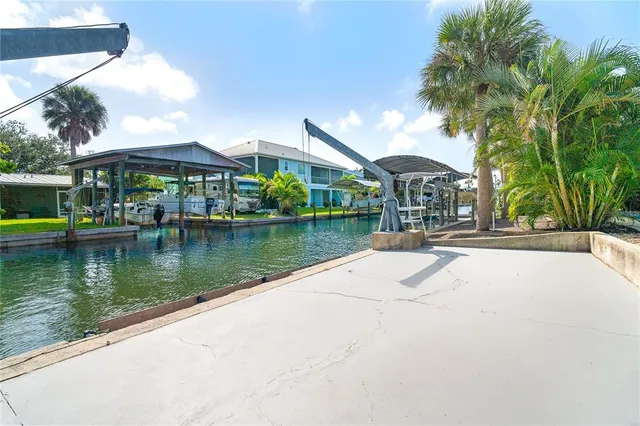 a view of a lake with houses