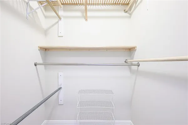 a close view of closet